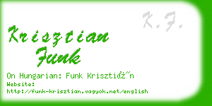 krisztian funk business card